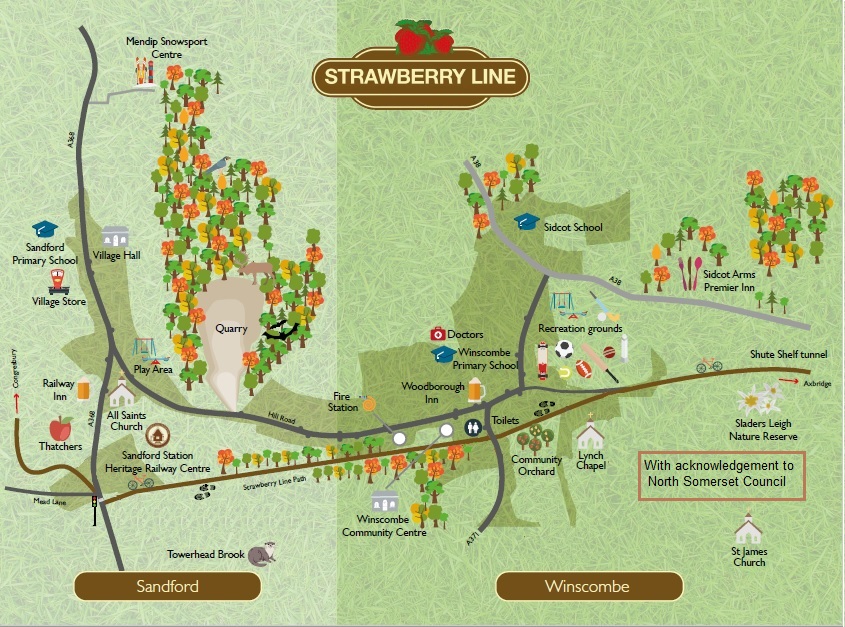 Picture of Strawberry Line route through the Parish