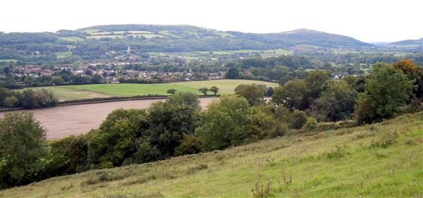 The view from The Award Land across Winscombe to Crook Peak